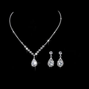 Beauty CYGlobal ™- Duo Collier & Boucles d'oreilles  CRYSTAL