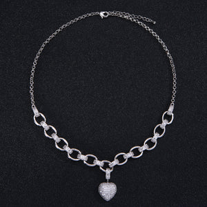 Beauty CYGlobal ™- Duo Collier & Bracelet coeur DIAMANT DORE