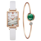 Beauty CYGlobal ™- Duo Montre à Quartz & Bracelet Gaiety  DIAMANT DORE